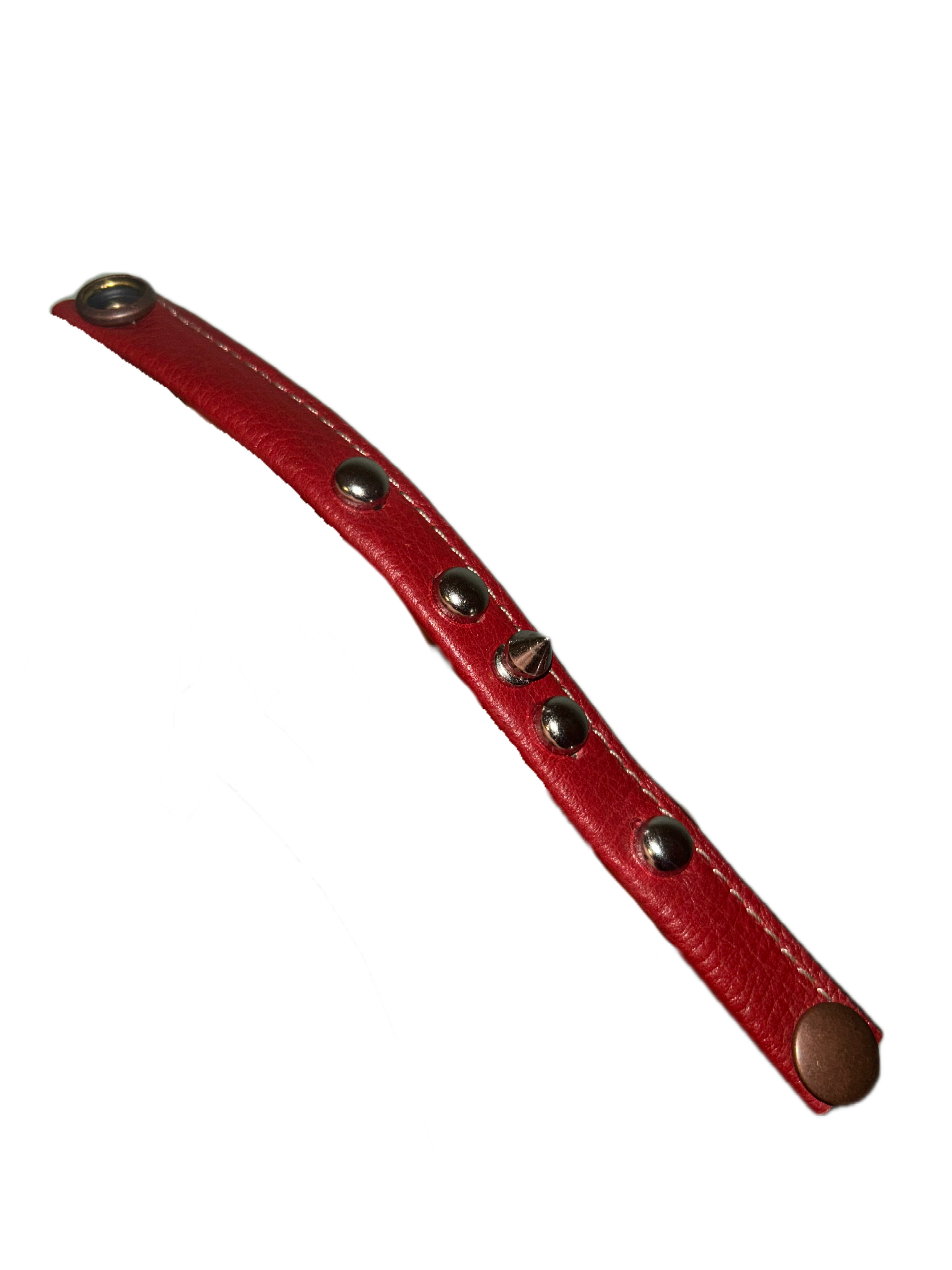 Skinny red leather bracelet