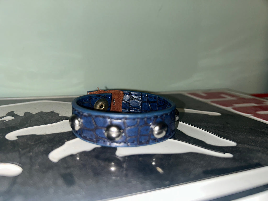 Blue leather