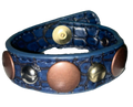 Button leather bracelet