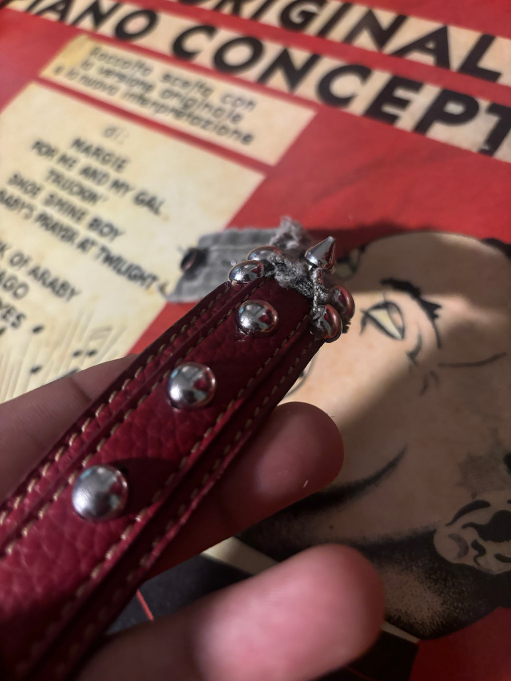 Denim leather bracelet