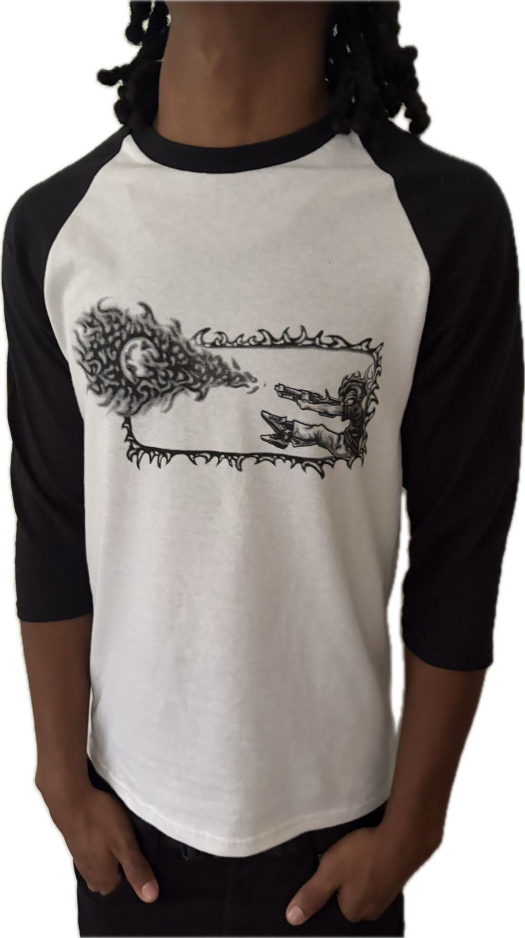 3/4 FTW TEE (black)