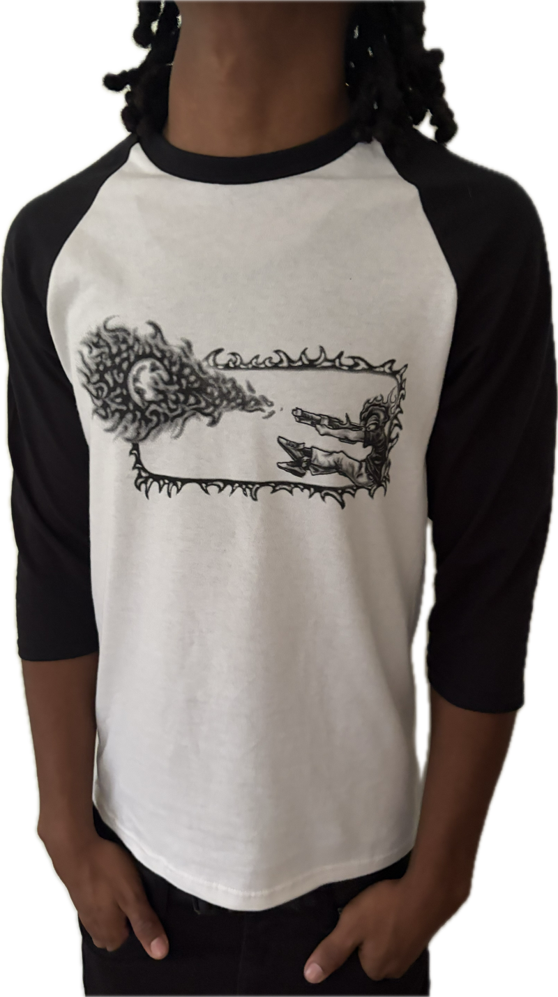 3/4 FTW TEE (black)