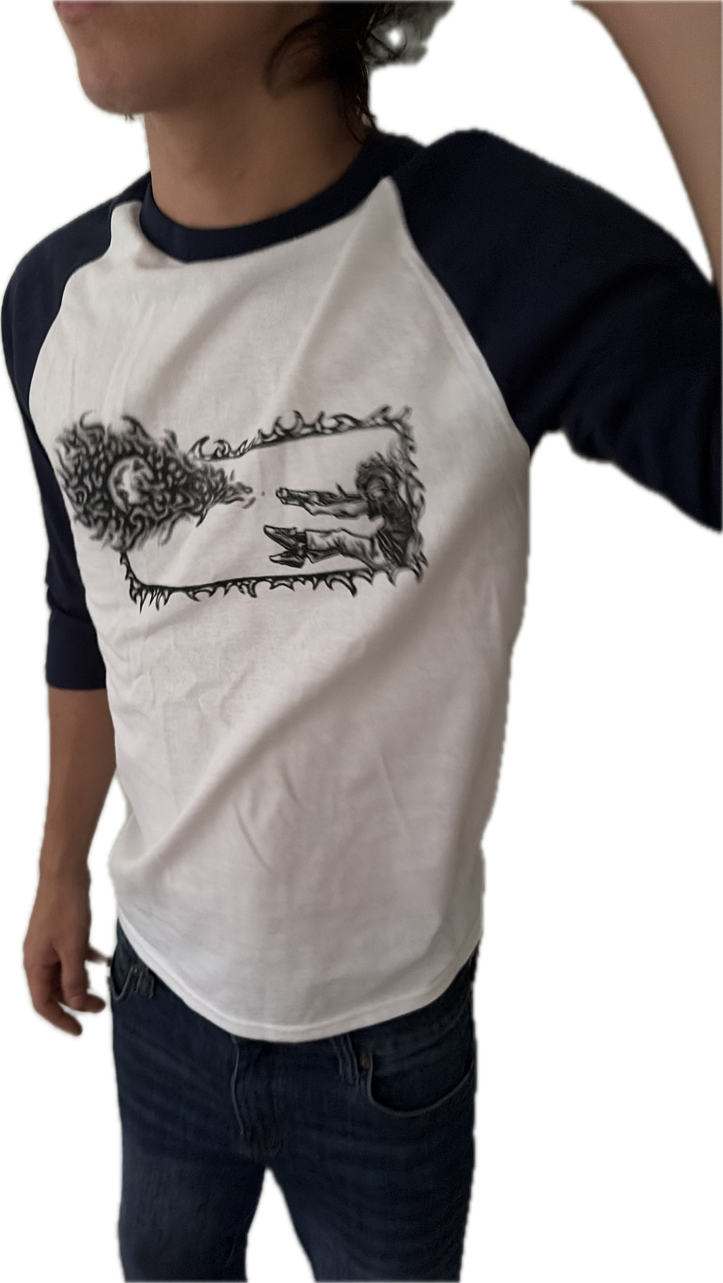 3/4 FTW TEE (navy)