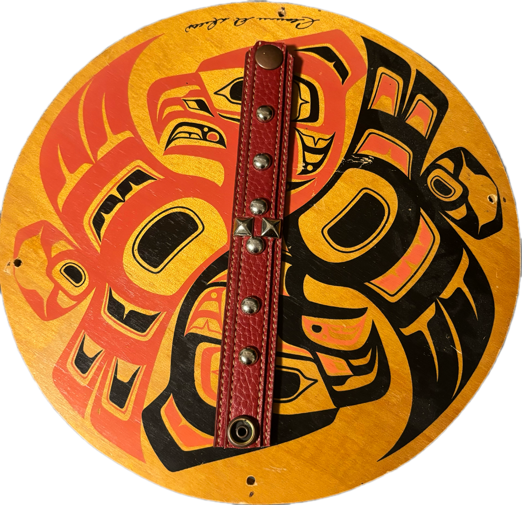 Red leather bracelet